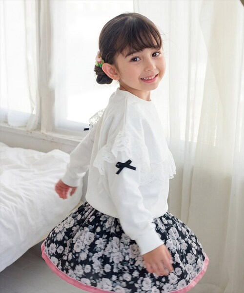 スミクロ 140cm Rora 子供服 通販 キッズスカート チュチュスカート ピアノ発表会 結婚式フォーマル 卒園式入学式 フォーマル ウエストゴム フレアスカート ボリュームスカート チュールスカ_3