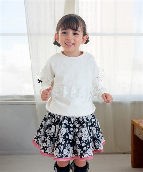 スミクロ 140cm Rora 子供服 通販 キッズスカート チュチュスカート ピアノ発表会 結婚式フォーマル 卒園式入学式 フォーマル ウエストゴム フレアスカート ボリュームスカート チュールスカ_6
