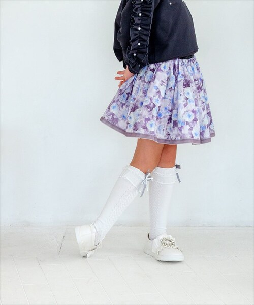 スミクロ 140cm Rora 子供服 通販 キッズスカート チュチュスカート ピアノ発表会 結婚式フォーマル 卒園式入学式 フォーマル ウエストゴム フレアスカート ボリュームスカート チュールスカ_11