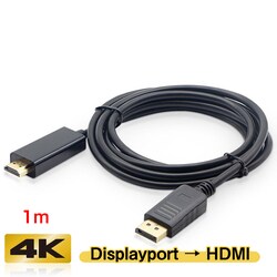 Displayport to HDMI �ϊ� �P�[�u�� 1m dp hdmi 4K �A�_�v�^ �I�X DP HDMI �f�B�X�v���C�|�[�g �P�[�u�� 100cm �A�_�v�^�[ PC ���j�^�[ �f�B�X�v���[�ڑ�