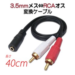 3.5mmX RCAIXϊA_v^ RCAfAvO3.5mmAUXWbN ϊP[u 40cm AV 2Pin Xs[J[ }CN I[fBIݔ̐ڑ XeI