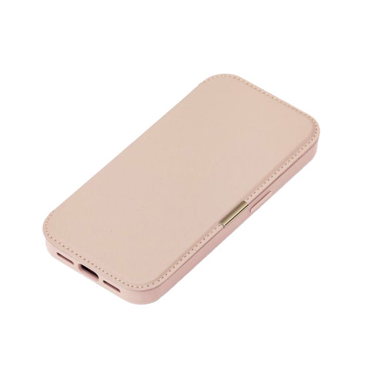 iPhone 17用 ガラスフリップケース [サフィアーノ調/ネイビー]【代引き