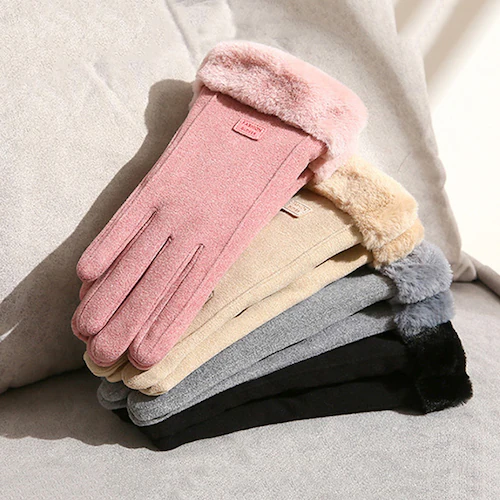 スマホも使える☆あったか手袋 ブラック_0