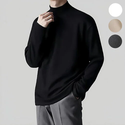 メンズ ハイネックフリース メンズ服 ハイネックインナー 長袖 起毛 あったか 防寒 裏起毛 保温性 軽量 暖かい 冬用 肌着 メンズトップス メンズファッション スポーツ 作業着 アウトドア 登山_0