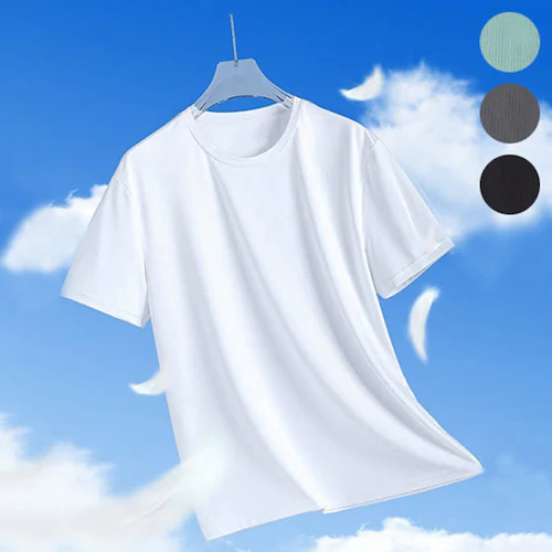 速乾性 アイスクール半袖Tシャツ メンズファッション 半袖Tシャツ メンズ 接触冷感 吸汗 速乾 ドライ 涼感 クールTシャツ 夏用 無地 スポーツウェア ランニング ジム ウォーキング カジュアル_0