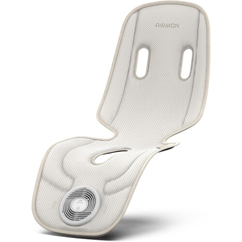 【エアモン2プレミアムS】送風ファン付きクーリングマット クーリングマット 送風 ベビーカー チャイルドシート ファンシート 猛暑対策 (クリーム, ショート)_0