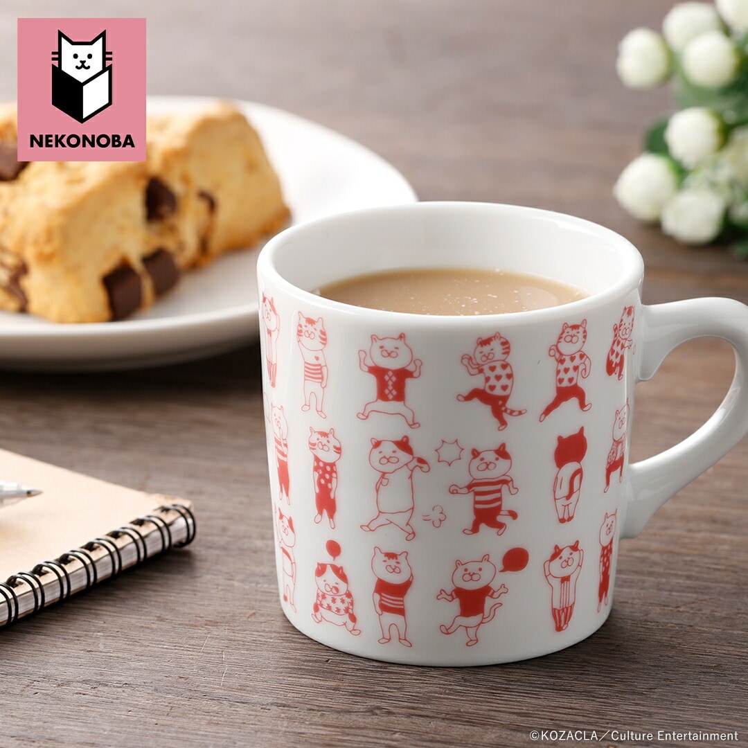 NEKONOBA �O�b�Y �ʔ� �l�R�m�o �}�O�J�b�v ���� ���킢�� ��l���� �L�����N�^�[ �H��@�Ή� �d�q�����W�Ή� �L �˂� �l�R �L�O�b�Y �䂩���ȃl�R���� ������� 280ml �R�[�q�[�p