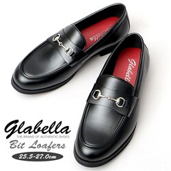 �u���b�N M�T�C�Y�i26.0-26.5cm) glabella �O���x�� �r�b�g���[�t�@�[ �����Y GLBT304 �ʔ� �����Y�V���[�Y �r�W�l�X�V���[�Y ���[�t�@�[ �t�H�[�}���V���[�Y ���� �C �V���[�Y BIT LOAFERS �� �u���b�N �t�H�[�}��