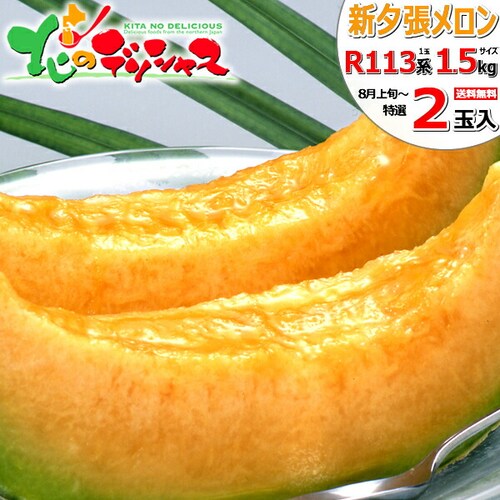 【出荷中】北海道 新夕張レッド 2玉入り (1玉 1.5kg/R113系/冷蔵便) メロン 赤肉メロン 夏ギフト 暑中見舞い 残暑見舞い ギフト 贈り物 ご家庭用 果物 フルーツ 北海道 お取り寄せ_0