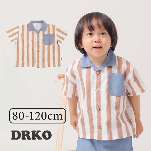 半袖 襟付き シャツ キッズ 通販 半袖シャツ 前開きシャツ ストライプシャツ 前開き 子供 おしゃれ かわいい 男の子 羽織り カジュアル 可愛い オシャレ ボーイズ 子供服 子ども服 ベビー服 A_0