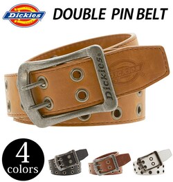 06.�z���C�g �x���g �����Y Dickies �f�B�b�L�[�Y �ʔ� �_�u���s���x���g �J�W���A�� ������v �_�u���s�� 2�� ���n �V���v�� �� �u���b�N �� �u���E�� 4cm 40mm�� �t�F�C�N���U�[ 2���s���z�[�� �A���J�W