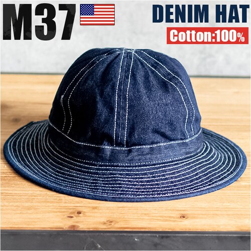 ハット メンズ ファティーグハット 通販 fatigue hat 帽子 バケットハット デニム PP062YN メトロハット 新品 復刻 米軍 USタイプ アメリカ軍 denim デニムファティーグハ_0