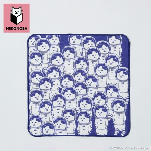 NEKONOBA 通販 ハンカチ ガーゼハンカチ NYANDOROID 柔らかガーゼ ネコノバ かわいい カワイイ ガーゼパイル生地 ハンカチタオル ハンドタオル ガーゼ 猫グッズ おしゃれ 持ち歩き_0