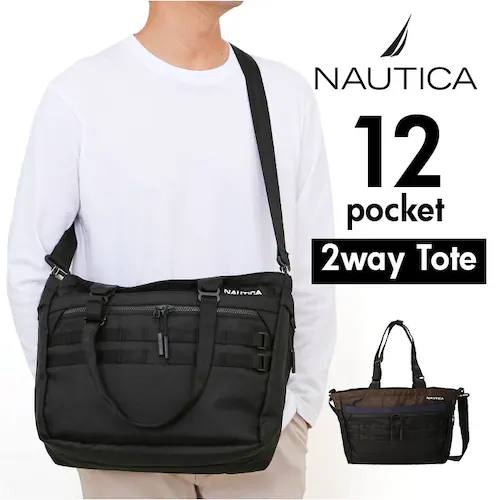 NAUTICA �m�[�e�B�J �g�[�g�o�b�O 370-7080 �ʔ� �V�����_�[�o�b�O ���|�� 2way �g�[�g�o�b�N �V�����_�[�o�b�N ��e�� ������� �L�����[�I���o�b�O ���f�B�[�X �����Y �o�b�O _0