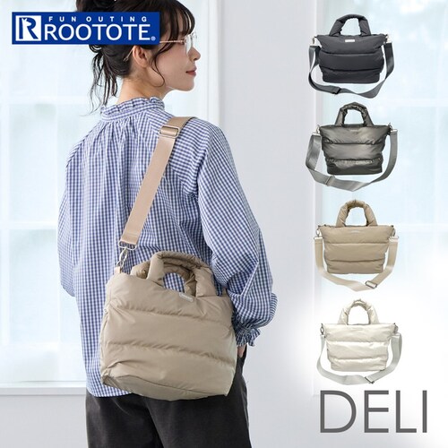 ROOTOTE ���[�g�[�g �g�[�g�o�b�O 3680 �ʔ� �g�[�g�o�b�N 2way �V�����_�[�o�b�O �΂߂����o�b�O �t�@�X�i�[�t�� �ʋ� �ʊw �y�� �y�� DELI �f�� FEATHER ROO �t�F_0
