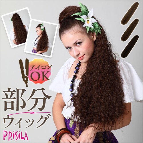 フラ ウイッグ ポニーテール ロング 通販 日本製 プリシラ HULA-01 prisila ウィッグ つけ毛 フラウィッグ ヘアエクステ エクステンション ポイントウィッグ 部分ウィッグ ポイントウ_0