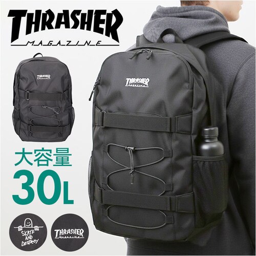 スラッシャー リュック THRASHER VJTH-0019 通販 バックパック リュックサック デイパック ブランド 通学リュック A4 通学バッグ 黒 ブラック 通学 通勤 大容量 メンズ レディ_0