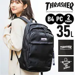 BKxSD �X���b�V���[ �����b�N THRASHER VJTH-0014 �ʔ� �o�b�N�p�b�N �����b�N�T�b�N �f�C�p�b�N �u�����h �ʊw�����b�N A4 �ʊw�o�b�O �� �u���b�N �ʊw �ʋ� ��e�� �����Y ���f�B�[�X ���q �j�q ���Z�� ���w��