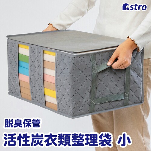 持ち手が便利 活性炭衣類整理袋 小_0