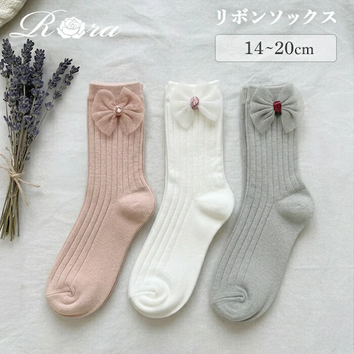 Rora 靴下 キッズ 通販 ローラ ソックス 女の子 ショートソックス リブソックス フォーマル リボン 子供 子ども かわいい 可愛い おしゃれ 幼稚園 保育園 入園式 卒園式 入学式 発表会 く_0