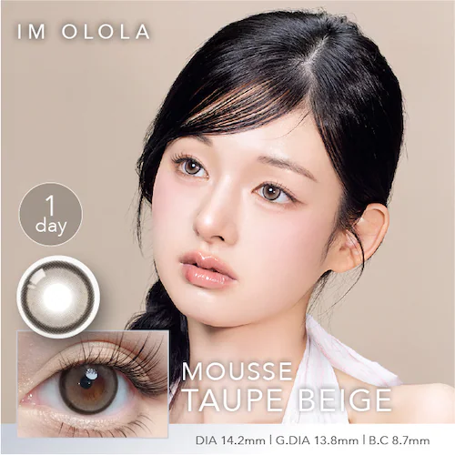 �yMousse Taupe Beige�z�J���R�� OLOLA 1DAY �I�[���� �����f�[ �yBC�z8.6���� �yDIA�z14.2mm �y�ܐ����z38% �x���� �x�Ȃ�_0