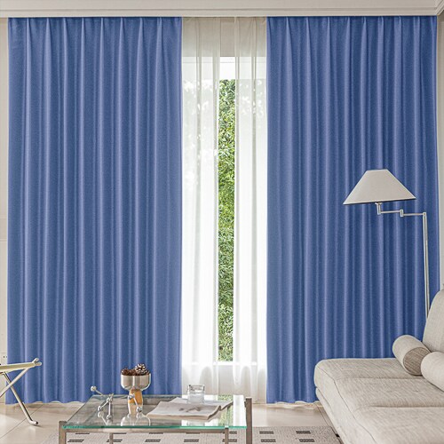 �y���������z�����Ղ�100%���S�Ռ��J�[�e�� �`��L�� 100X105cm �Q���g �u���[_0