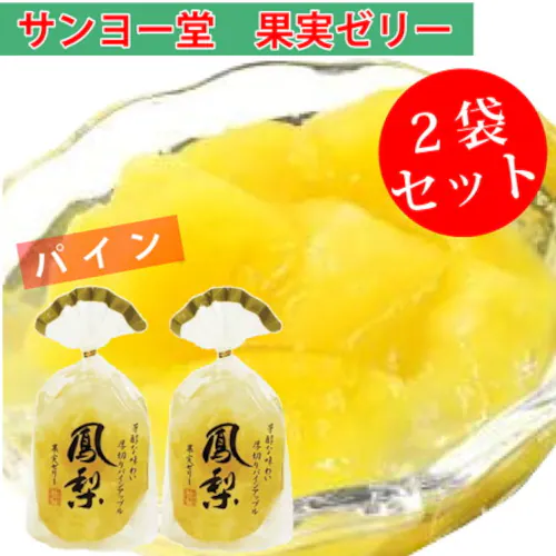 サンヨー堂 パインゼリー 2袋セット 350g 果実ゼリー_0