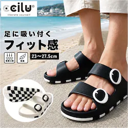 BLACK 27.5cm ccilu �`�� �T���_�� �ʔ� �����Y�T���_�� HORIZON CHECK SANDAL eva�T���_�� �C ���� �V���[�Y �O���� �����Y �y�� �y�� ���f�B�[�X ���j�Z�b�N�X �j�����p �j�� ���� �t �� �J�W���A�� �������