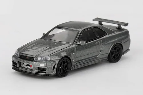 【送料込み価格】MINI GT 1/64 Nissan スカイライン GT-R ダークメタルグレー(NISMO BNR34 CRS バージョン)(右ハンドル)_0
