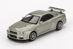 �y�������݉��i�zMINI GT 1/64 Nissan �X�J�C���C�� GT-R R34 V�X�y�b�NII Nur �~���j�A���W�F�C�h(�E�n���h��)