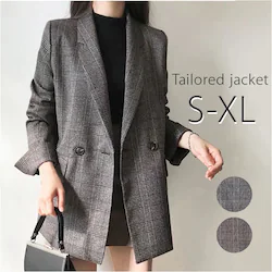 �O���[ XL�T�C�Y �e�[���[�h�W���P�b�g ���f�B�[�X �ʔ� �e�[���[�h �W���P�b�g �`�F�b�N �����O�� �傫���T�C�Y �~ �H�~ �J�W���A�� �I�t�B�X �ʋ� �r�W�l�X ���C�g�A�E�^�[ �I�V���� ���킢�� ������� ���ꂢ��