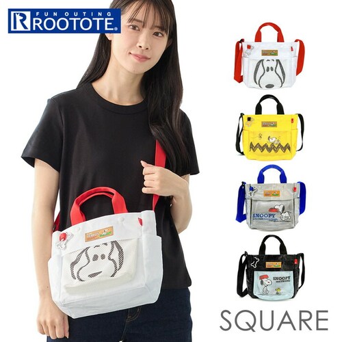 WHITE ���[�g�[�g �X�k�[�s�[ ROOTOTE 8508 �ʔ� �g�[�g�o�b�O �V�����_�[�o�b�O 2way �΂߂����o�b�O ���U���o�b�O �y�b�g ������� �y�� �y�� SNOOPY PEANUTS _0