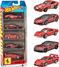 �y�������݉��i�zHot Wheels �z�b�g�E�B�[�� �x�[�V�b�N�J�[ �t�F���[�� 5�J�[�p�b�N 1/64�X�P�[��