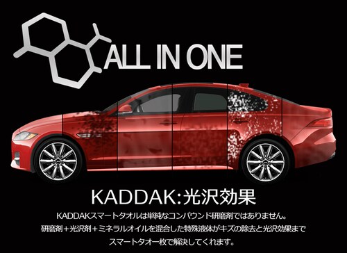 【日本語 正規パッケージ品】KADDAK カダック 拭くだけで 車 の キズ や 汚れを 除去する スマートタオル kaddakスマートタオル 研磨剤 光沢材 ミネラル成分 コーティング 傷 キズ消し_4