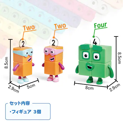 Numberblocks 算数おもちゃ ナンバーブロックスキャラクターフィギュア3個入り【代引き不可】_4