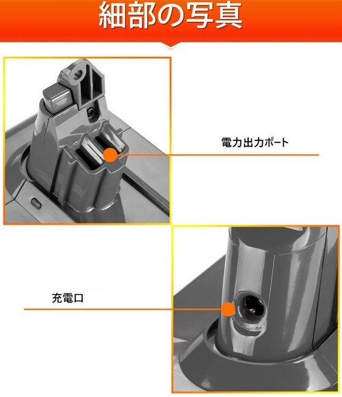 _C\ V6 obe[ tB^[ 3_Zbg 3000mAh  dyson V6 SV07 SV09 DC58 DC59 DC72݊obe[ 21.6V 3.0Ah F؍ς |@p[_4