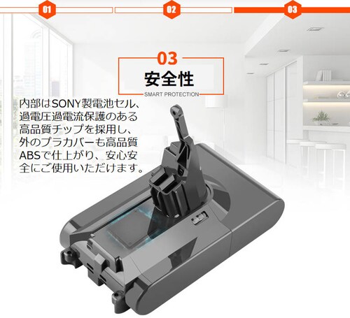_C\|@pobe[  4000mAh ݊ dyson V7 V8 SV10Ή 21.6V 4.0Ah PSEF؍ς Ǌ|uPbgΉ |@p[c p[ddr ւ_5