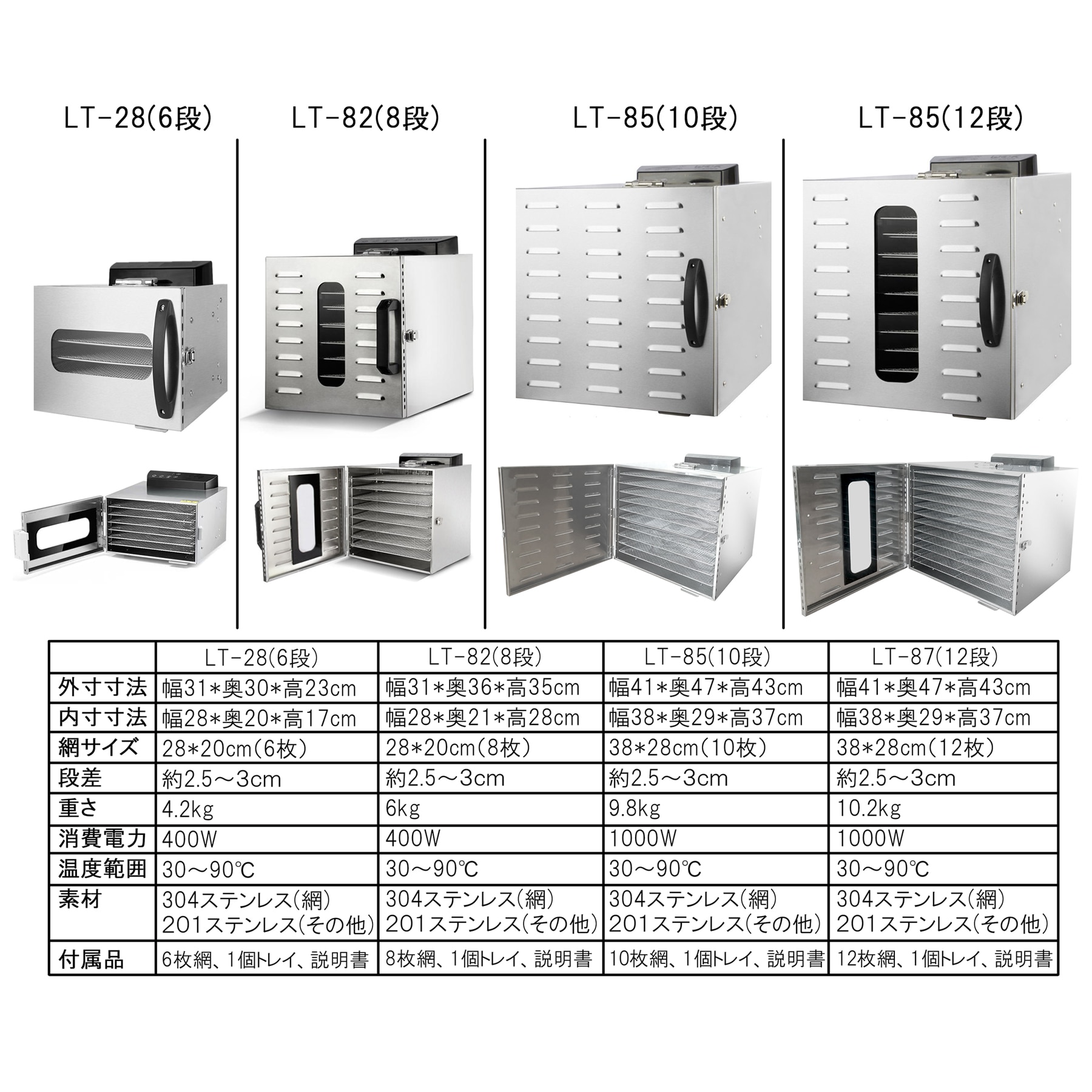 食品乾燥機 8層 フードドライヤー クッキー乾燥機 電気食品脱水機