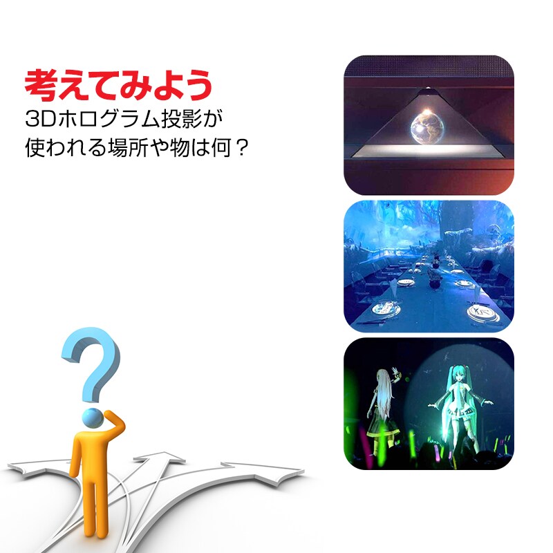 工作キット 3D ホログラム プロジェクター DIY 組み立て簡単 子供