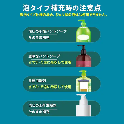 ソープディスペンサー ブラック 泡タイプ 自動 泡 液体 2種選べる 充電式 IPX5 大容量360ml 吐出4段階 ハンドソープ 洗剤 手洗い 洗面所 キッチン 玄関 オフィス 卓上 壁付け 2WA_3