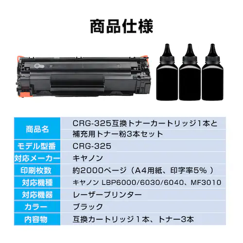 gi[J[gbW1{ƕ[pgi[3{Zbg LBP6040 LBP6030p CRG-325Ή Canon Lm ݊ e lߑւ\ TCN [U[v^[_7
