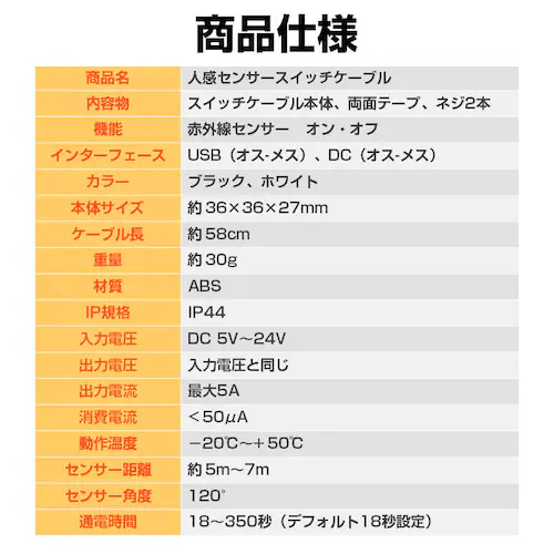 lZT[ USB^Cv zCg XCb`P[u ƖɎt d lCgCp lCgp ԊO USB DC   ԐڏƖ LED e[vCg_11