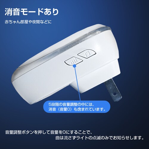 ワイヤレスコール ベル2個とボタン1個セット 首掛け 持ち歩き 高齢者 介護 ナースコール 防水 工事不要 大音量 光 呼び出しベル 無線 チャイム 携帯 SOS 見守り_20