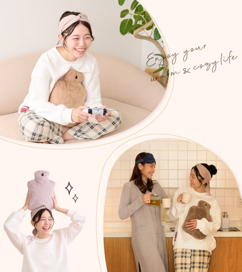 ENETANPO 湯たんぽ型 グラフェン クッションウォーマー グレー