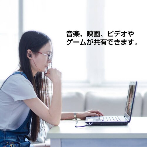 4極メス to 3極オス×2 3.5mm 変換ケーブル パソコン スマホ 分配 マイク イヤホン ヘッドホン音声出力 ヘッドセット ステレオ ジャック プラグ コネクタ_7