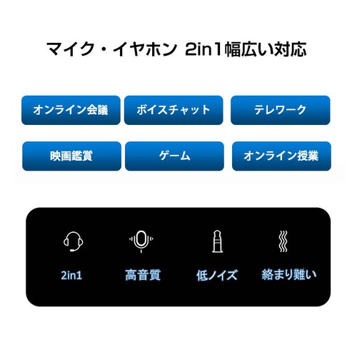 4極メス to 3極オス×2 3.5mm 変換ケーブル パソコン スマホ 分配 マイク イヤホン ヘッドホン音声出力 ヘッドセット ステレオ ジャック プラグ コネクタ_8