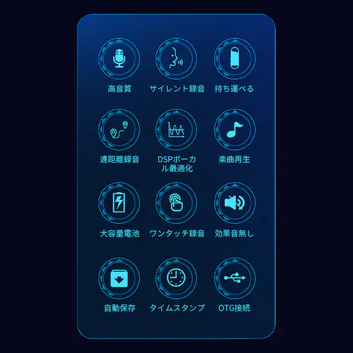 ボイスレコーダー 8GB ICレコーダー 録音 防犯 安全 小型 高音質 16時間連続録音 自動保存 MP3プレーヤー ノイズ抑制 静音 長持ち 持ち運び便利_2