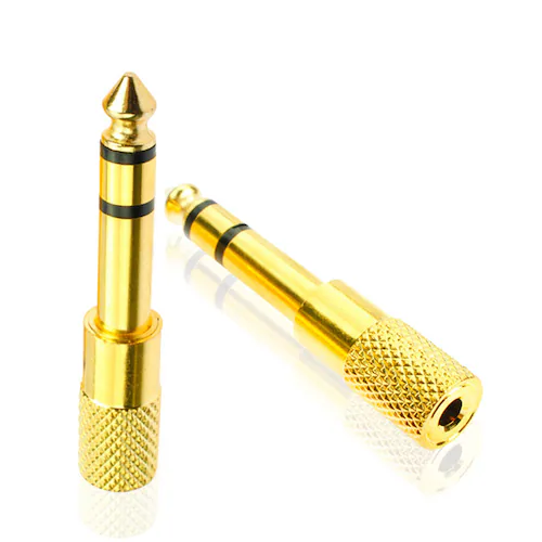 auxアダプター 金メッキ 6.5mmオス⇔ 3.5mmメス コネクタ 3.5AUXジャック AUXアダプタ ヘッドホン φ6.5mm φ3.5mm 変換 スピーカー イヤホン マイク 楽器_6