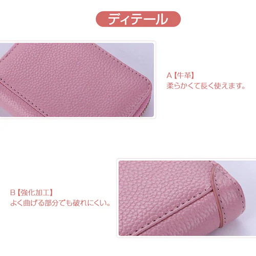 カードケース レディース 大容量 名刺入れ 40枚収納 本革 牛革 可愛い オシャレ カードホルダー カード収納 カードバッグ 手帳型 じゃばら パステル トレンド_6