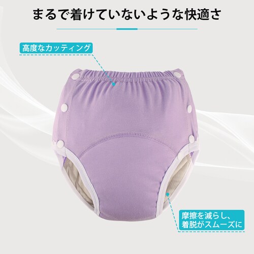 布おむつ 各色1枚ずつ XL 大人用 3枚セット 洗濯可 尿漏れ防止 高齢者 介護 失禁パンツ おむつカバー 快適 コットン 蒸れにくい 繰り返し使える 男女兼用 妊婦 術後 ボタン留め_10